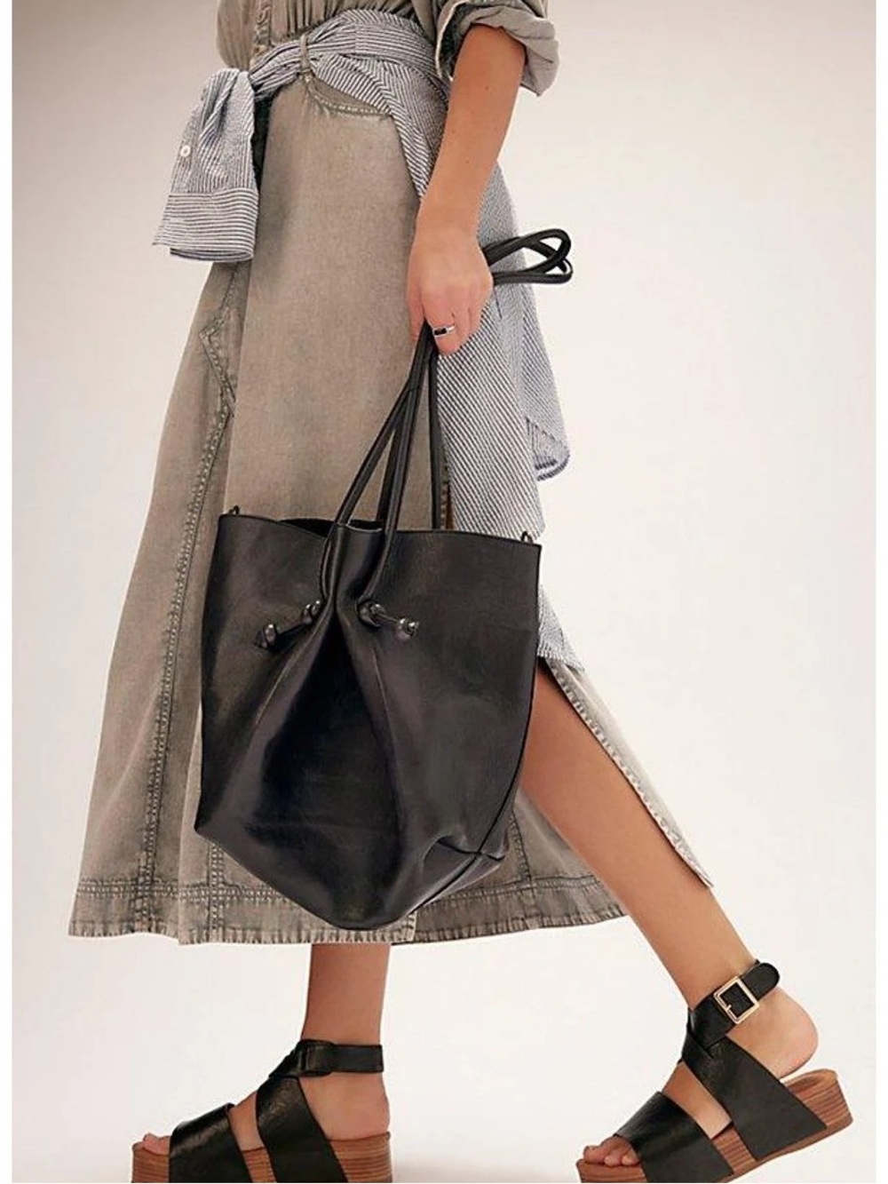 Free People Black Head Over Heels Tote